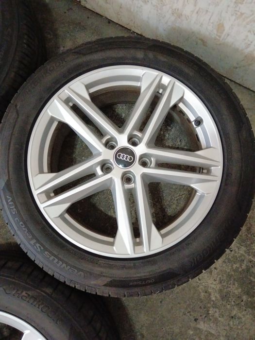 Set jante aliaj prindere 5x112 et 39 cu anvelope vara 235/55/19 audi q5 vw seat skoda