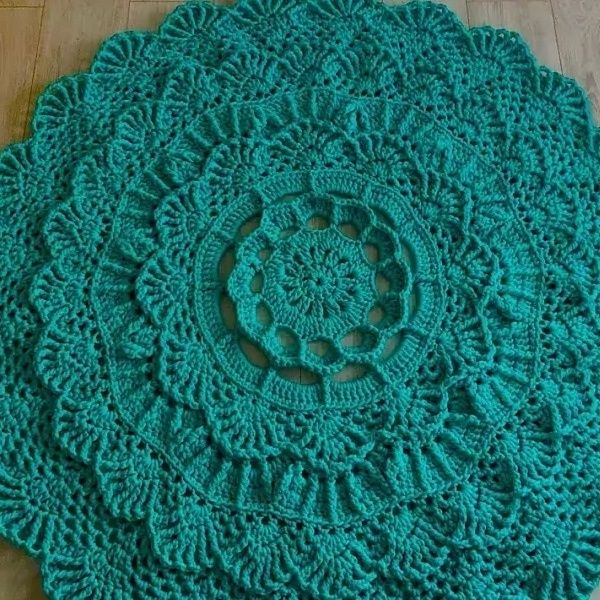 Ковёр из джута ручной работы