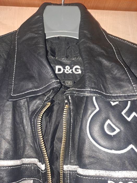 Geaca piele naturala marca D&G mărimea M-L.