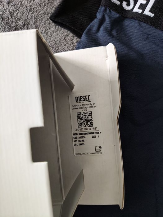 Diesel set 3 boxeri bărbați lungi bleumarin-gri-negru marimea L noi originali