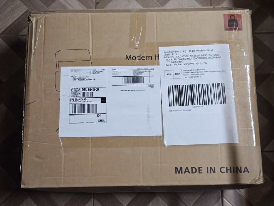 Scaun de birou, reglabil 52-62 cm, inclinabil, cadru din inox