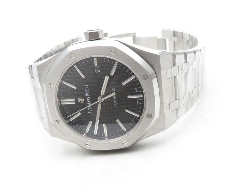 Audemars Piguet Royal Oak 15400 41mm Черен циферблат - мъжки часовник - QC снимки