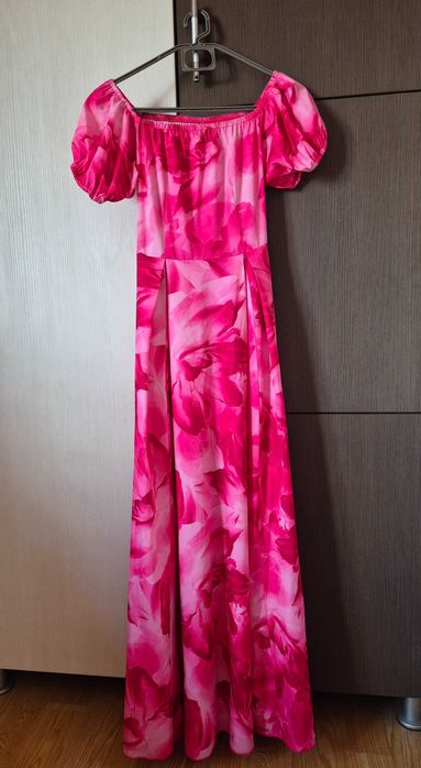 Rochie lungă imprimeu floral