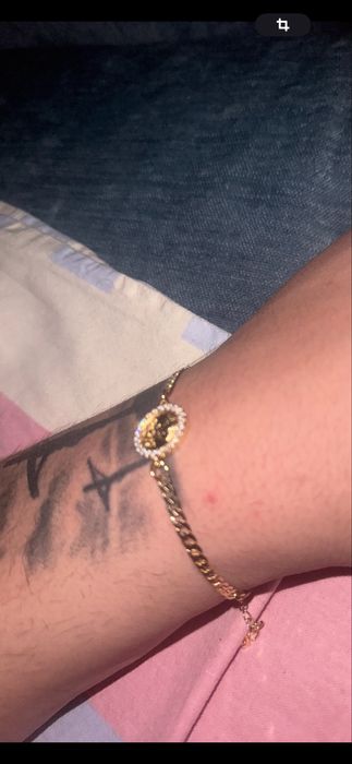 Vand Brățară elegantă, cuarț aurit cu plumb 14K