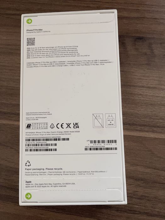 IPhone 17 pro max  чисто нов