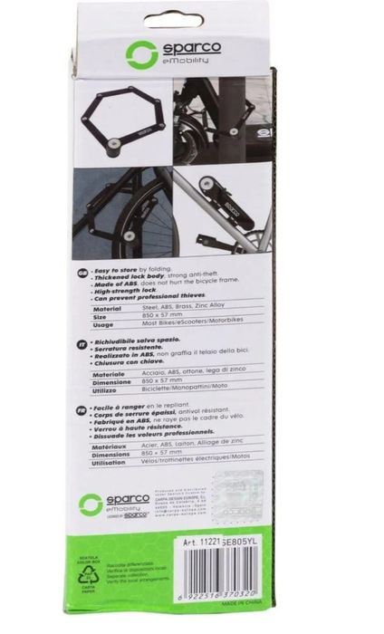 Antifurt pentru biciclete/scutere Sparco