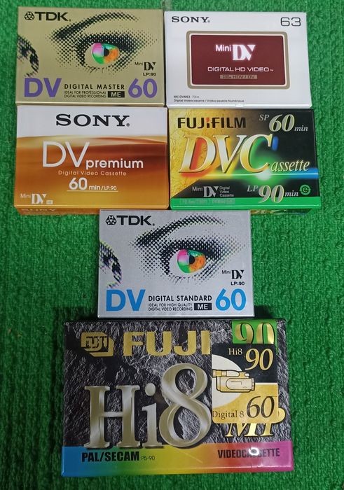 Видеокассеты для видеокамеры и видеомагнитофона