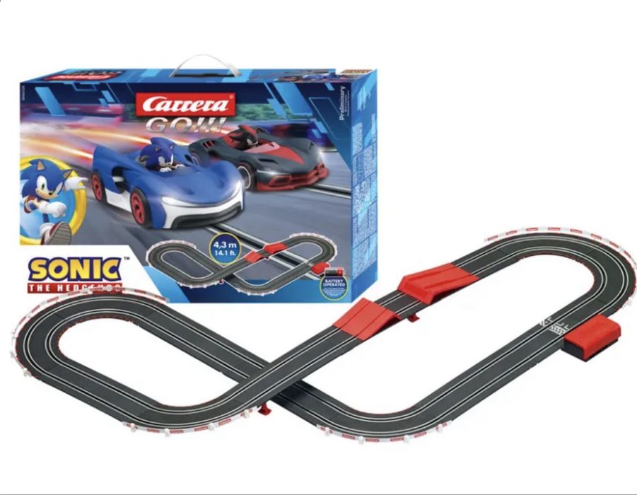 Set Carrera Go!!! Sonic, 2 masini 43, multicolor, 147x120cm