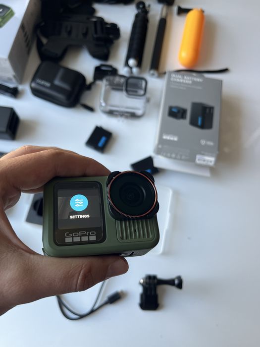 GoPro HERO13 Black Forest Green + ND филтри, 3 батерии, аксесоари