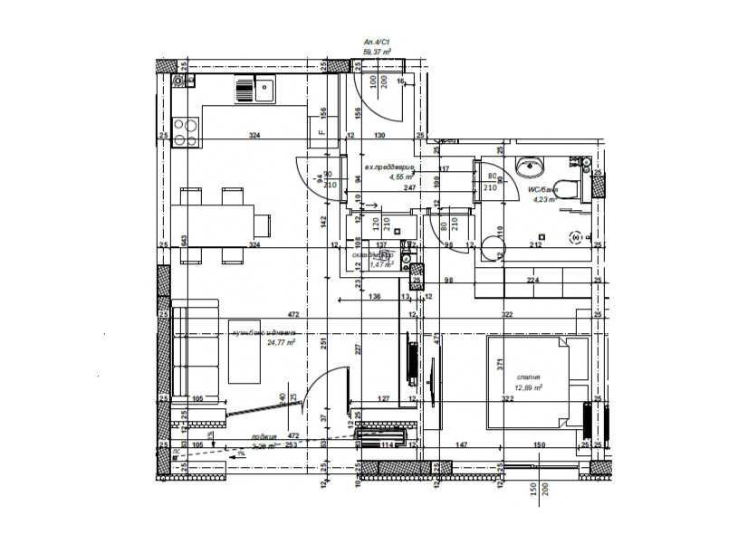 Продава се Двустаен апартамент в Велико Търново, Център - 59 кв.м за 1923 €/кв.м - Снимка #4