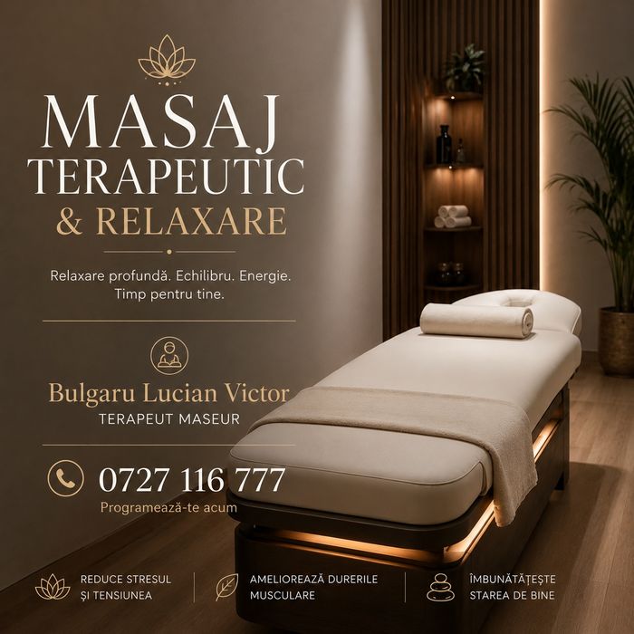 Masaj terapeutic și de relaxare | Terapeut certificat | Brașov