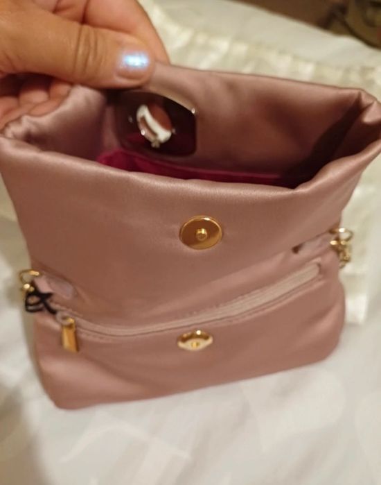 Furla Satin Rose елегантна клъч чанта