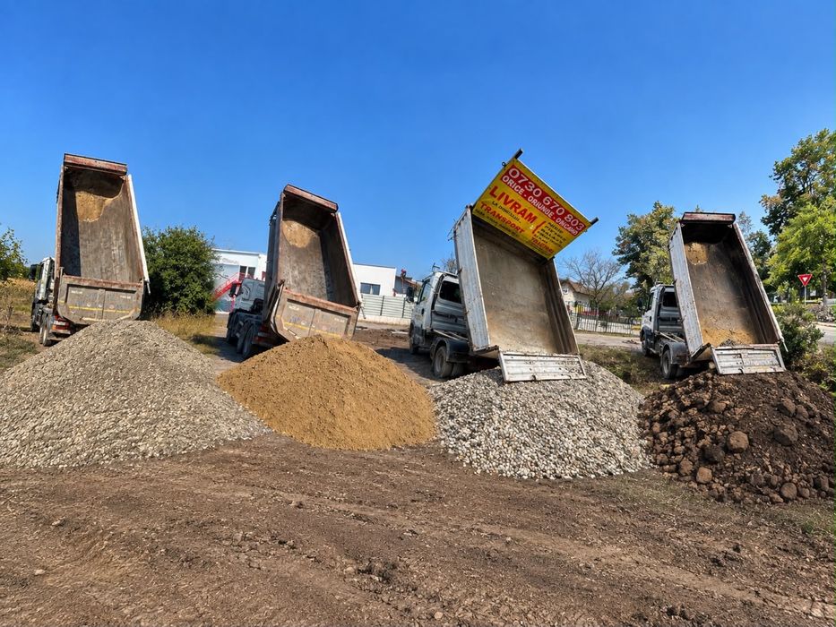 Beton concasat 0-63 mm/piatra de drum/refuz de ciur-nisip/balast/pamant-livram bucuresti-ilfov-giurgiu-teleorman-bragadiru-clinceni-magurele-ghinpati
