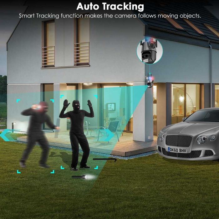 Camera Supraveghere IP 360° 4K 8MP Loosafe P11 PRO Dubla Wireless/Wifi