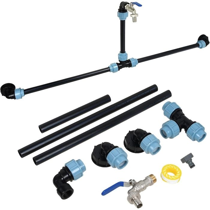 Пълен комплект за свързване на 2 IBC резервоара, с включен кран