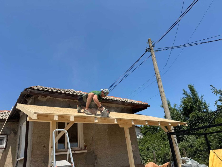 Дървени навеси, гаражни конструкции, перголи и други