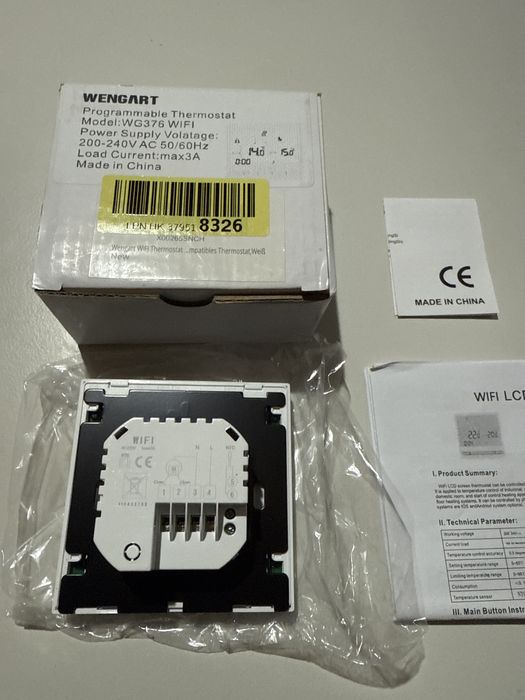 Termostat Wifi Smart MeanWell MMT1231 Tuya centrala,boiler,pardoseala