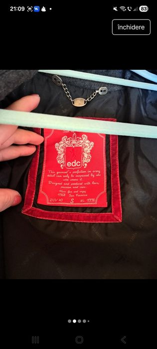 Haină damă din piele naturală, NOU! Versace ( 38/ 40)