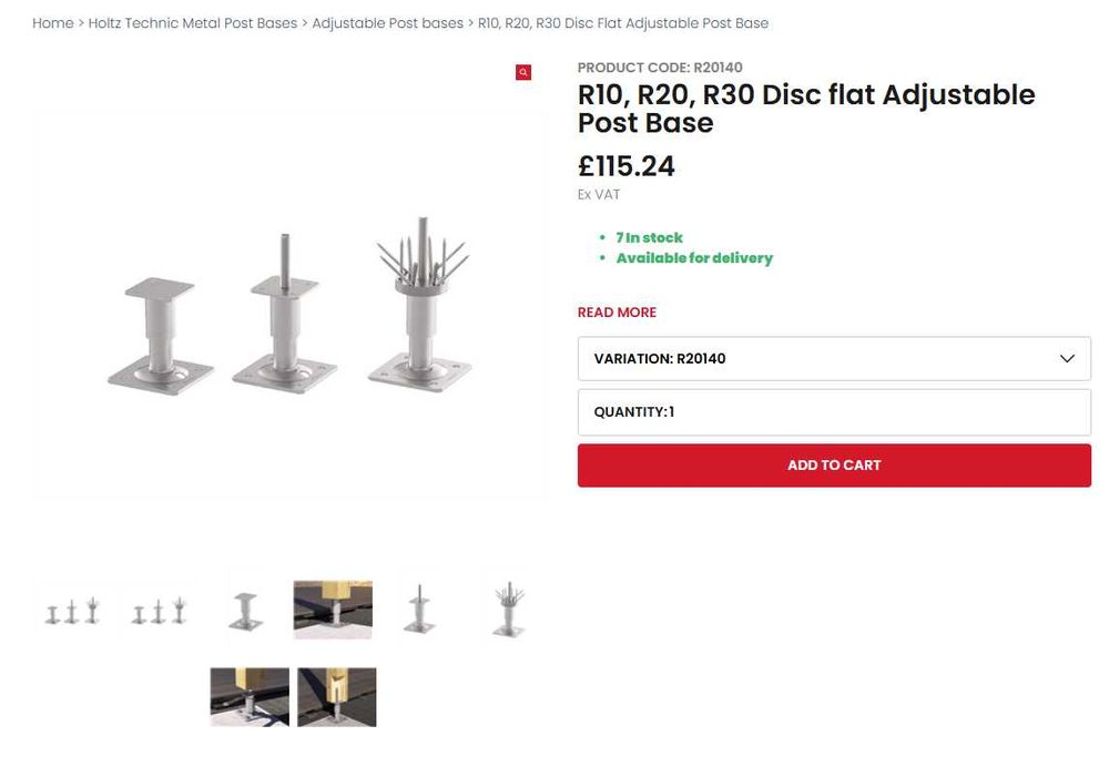 suport stâlp ajustabil Rothoblaas R20140