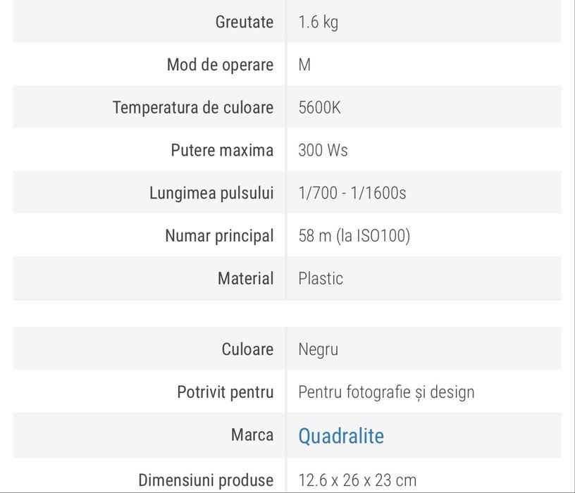 Quadralite Up! 300 blitz de studio