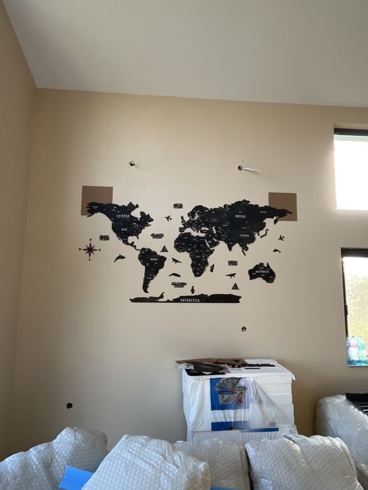 3D карта на света за стена