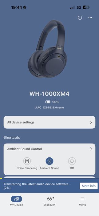 Căști Wireless Sony WH-1000XM4 Midnight Blue