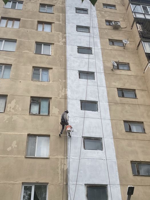 Покраска кришы фасады