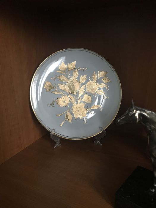 Farfurie ornamentala Hand Made din Grecia cu 24k