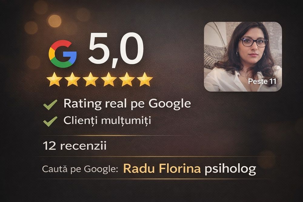 Psiholog București/ Ilfov  | Anxietate, depresie, relații | Programări