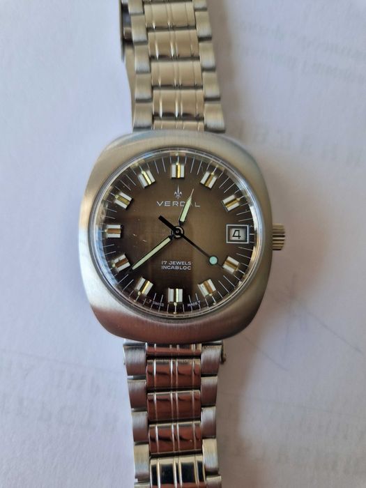 VERDAL, 17 jewels, cal FHF ST 974 /date/, Swiss, Нов часовник!