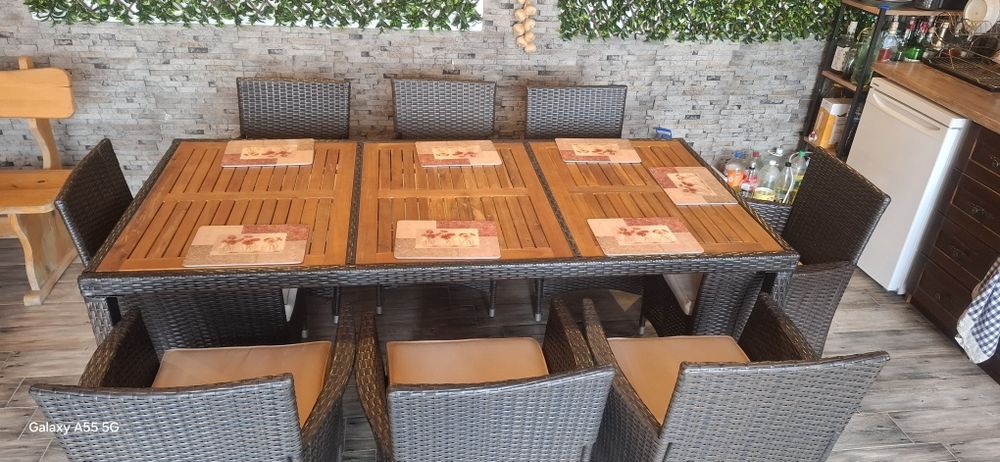 Ратанов градински комплект