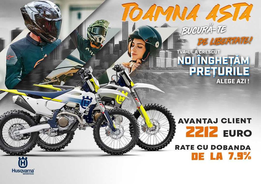 Motociclete Husqvarna (Finantare flexibila)