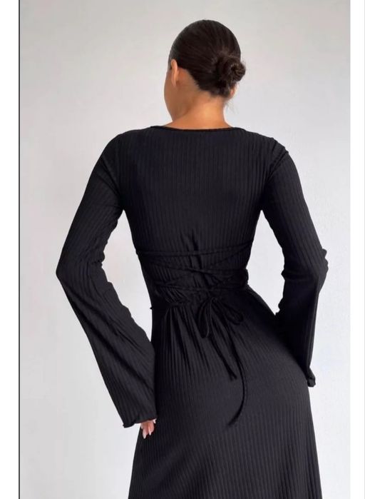 платье черное, длинное