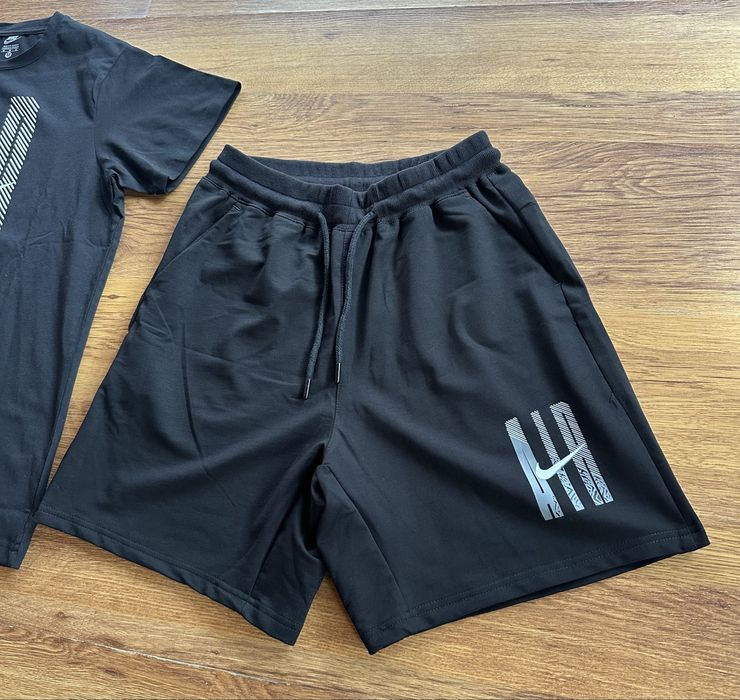 Мъжки,памучен,черен къс комплект Nike Air