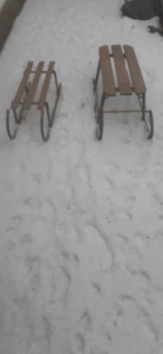 Vand sanie fier cu lemn