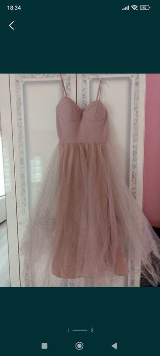 Дамска рокля с тюл