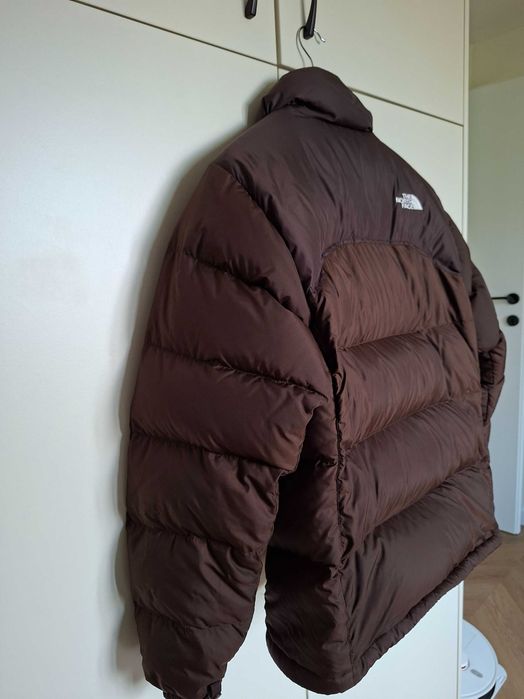 Винтидж Y2K Оригинално яке рр L The North Face Nuptse 700 (Кафяво / Пух)