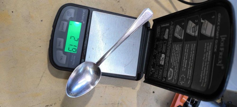 Комплект от малка и голяма сребърни лъжици Германия