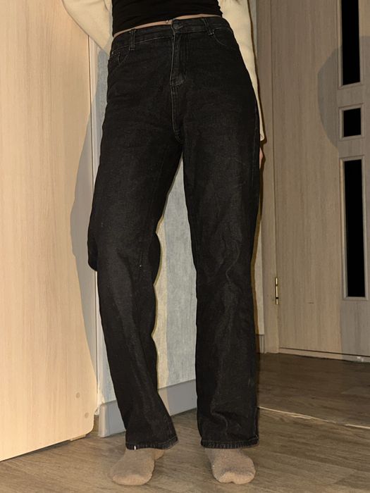 джинсы черные длинные