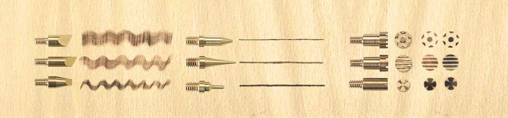 пирограф, електрически с 9 накрайника, печати, гравиране, Германия