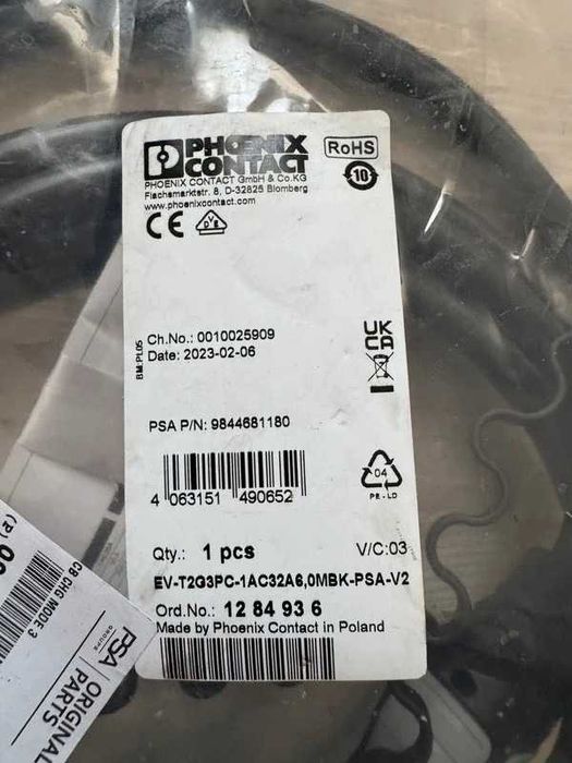 Cablu încărcare mașini electrice Phoenix Contact Type 2 cable EV