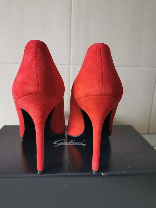 Pantofi piele naturala stiletto Guban - rosii