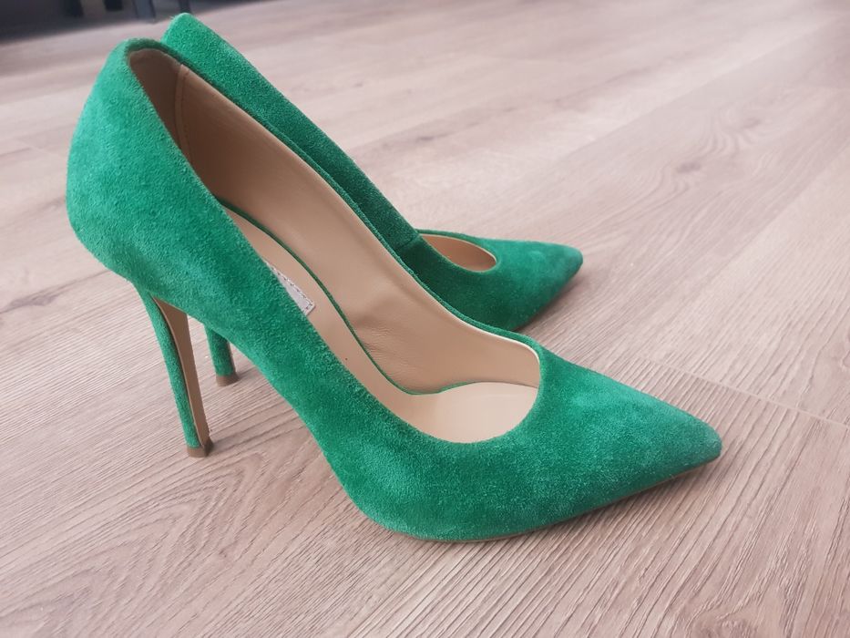 Pantofi MZL 38 verzi piele întoarsă