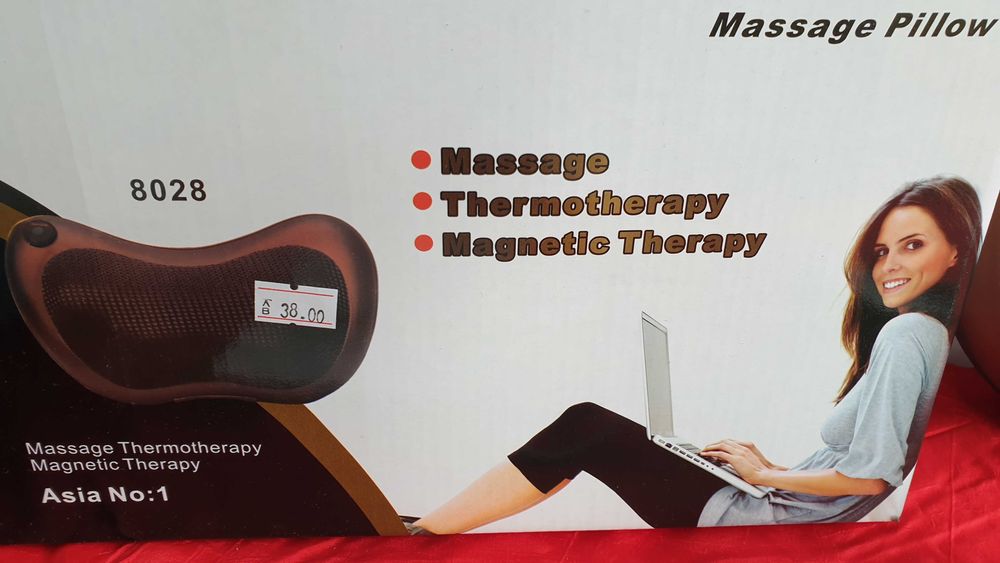 Намален от38лв-Шиацу масаж 8 глави, Възглавница масажор за кола