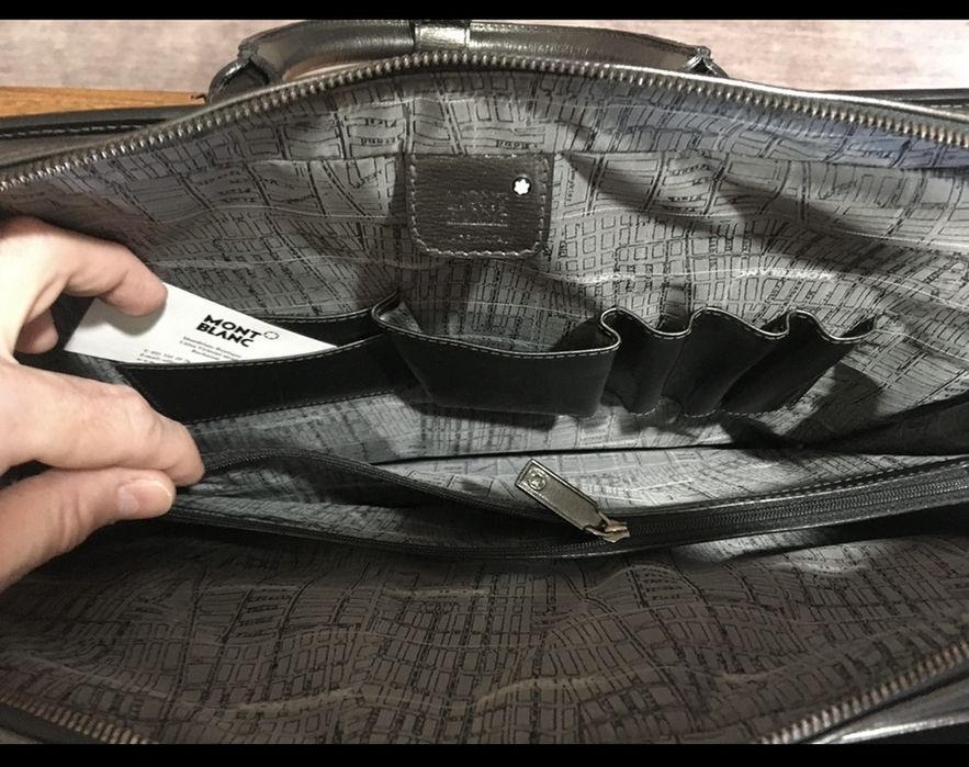 Montblanc “Black Mystery” Leather Briefcase.