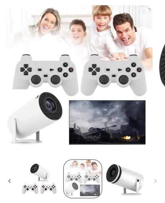 Consolă de Jocuri HD cu Proiector Portabil