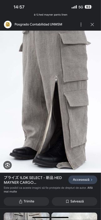 pantaloni cargo in hed mayner noi s lux super pret