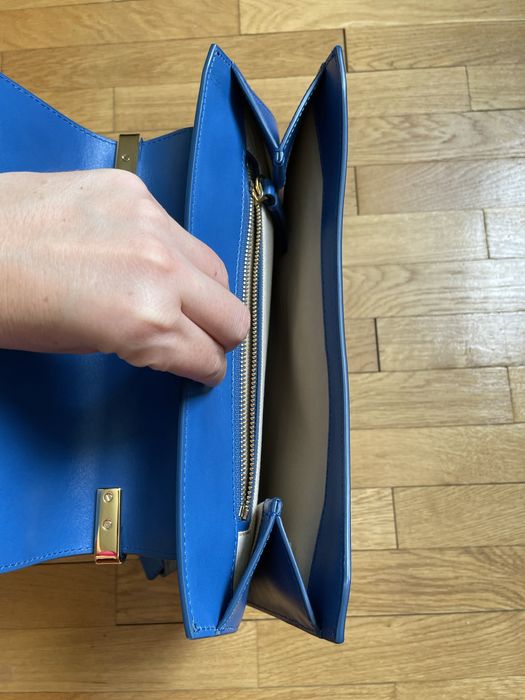 Chloe синя данска чанта