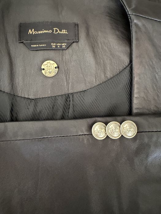 Кожено сако/яке Massimo Dutti