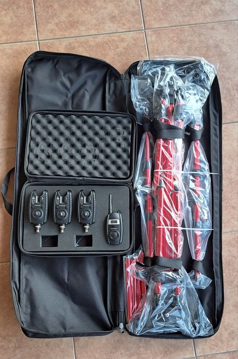 Set  Pescuit la Crap( 3 Lansete 3,90+3 Mulinete 7000+Rod Pod+Statie)